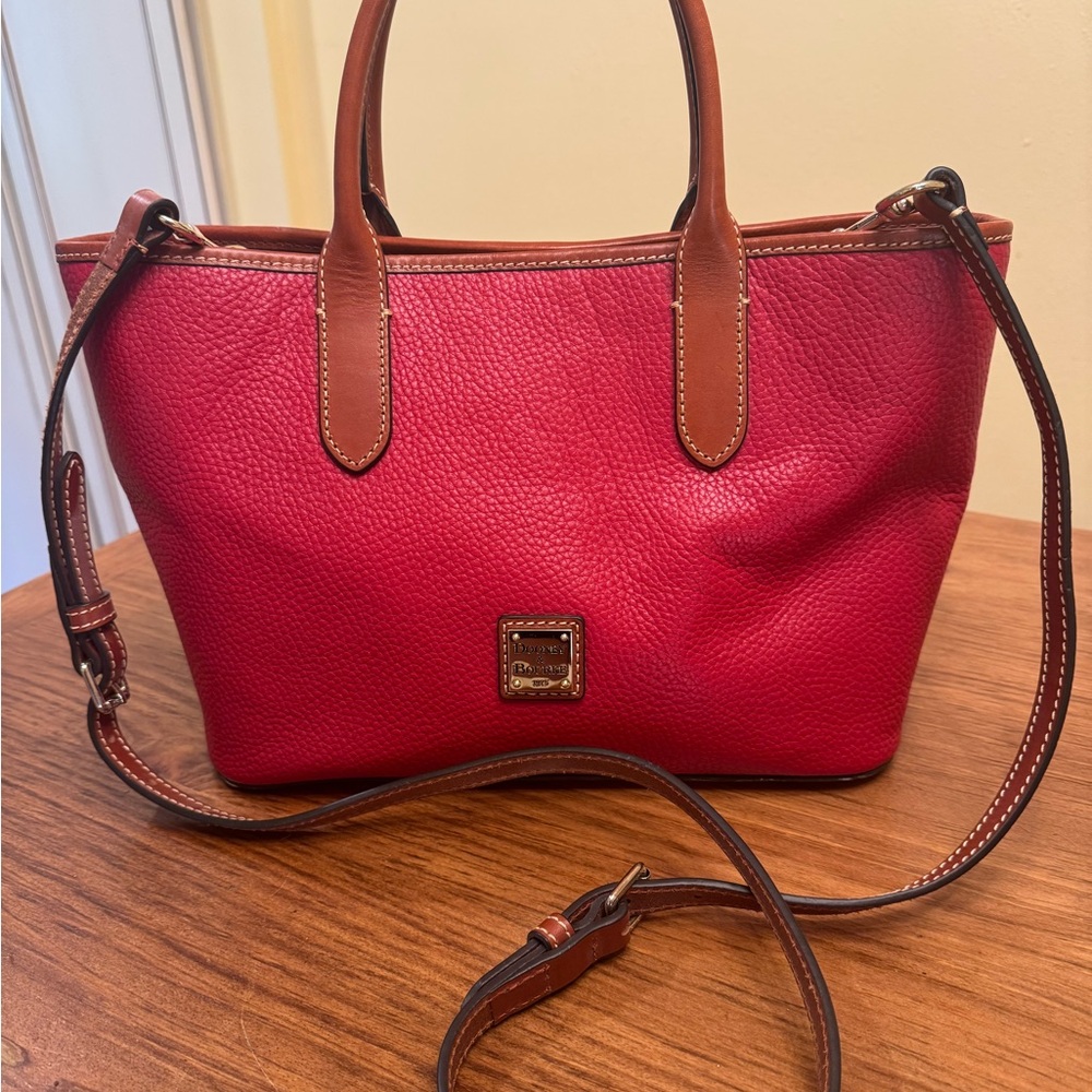 Dooney & Bourke Red Leather Tote Bag